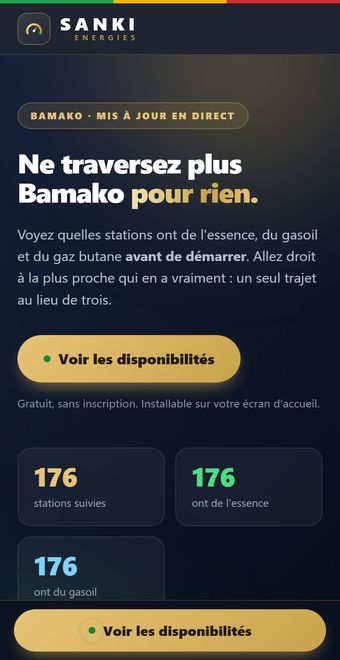 Disponibilité du carburant sur SANKI ENERGIES