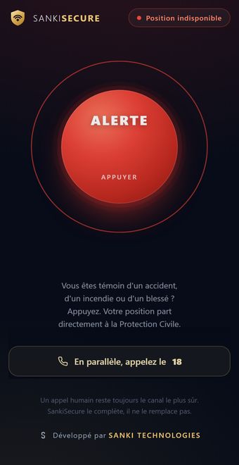 Bouton d'alerte de SANKISECURE